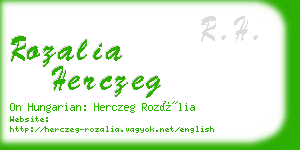 rozalia herczeg business card